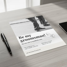 Wordt u mijn groomman 8,5" x 11" papier blad