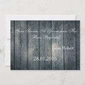 Wordt u mijn Groomsman wit Stropdas Wooden Invitat Kaart (Achterkant)