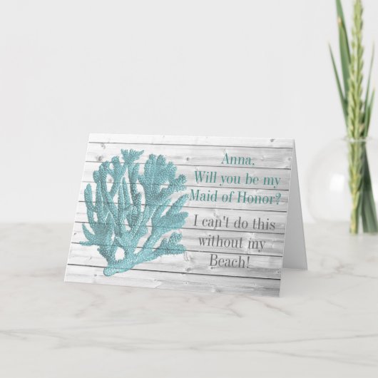 Wordt u mijn Maid of Honor Proposal Kaart? (Voorkant)