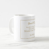 Wordt u mijn Maid of Honor verzoek / naam / cadeau Koffiemok (Voorkant links)
