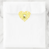 Wordt u mijn Valentijn Gele achtergrond? Hart Sticker (Tas)