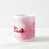 Wordt u mijn Valentijn vliegtuig roze hartwolk? Koffiemok (Center)