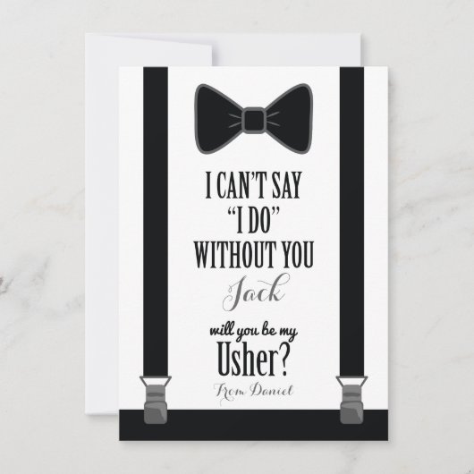 Wordt u mijn zuiger - Stropdas van Tuxedo-races? Kaart (Voorkant)