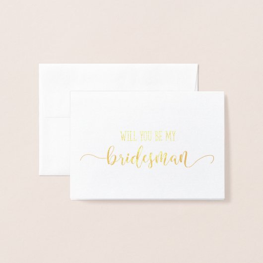 Wordt u onze bruidsman huwelijksaanzoek Kaart (Voorkant met envelop)