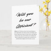 Wordt u onze Officiant Funny Officiant Voorstel? Kaart (Gele Bloem)