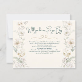 Wordt u onze page boy - voorstel briefkaart
