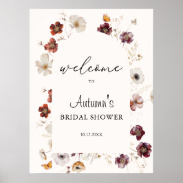 Wordt verliefd Boho Herfst Bruiloft Feest Welkom Poster