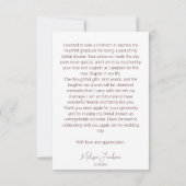 Wordt verliefd boho pompoen zonnebloem bruidsdouch bedankkaart (Achterkant)