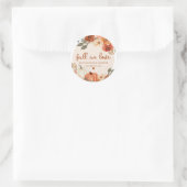 Wordt verliefd Boho Terracotta Pompoen Bruidsmeisj Ronde Sticker (Tas)