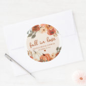 Wordt verliefd Boho Terracotta Pompoen Bruidsmeisj Ronde Sticker (Envelop)