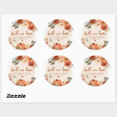 Wordt verliefd Boho Terracotta Pompoen Bruidsmeisj Ronde Sticker (Vel)