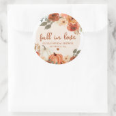 Wordt verliefd Boho Terracotta Pompoen Bruidsmeisj Ronde Sticker (Tas)