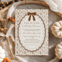 Wordt verliefd Herfst Baby Shower Uitnodiging
