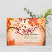 Wordt verliefd Herfst Baby Shower Uitnodigingen (Staand voorkant)