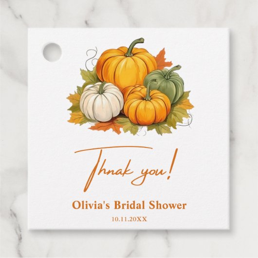 Wordt verliefd Herfst Landelijke Pompen Bruidsdouc Bedankjes Labels (Voorkant)