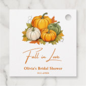 Wordt verliefd Herfst Landelijke Pompen Bruidsuitn Bedankjes Labels (Achterkant)