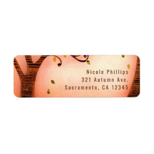 Wordt verliefd Herfst Whimsical Aangepaste Uitnodi Etiket