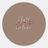 Wordt verliefd herfstkleur palet bullet  ronde sticker (Voorkant)