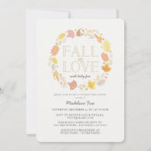 Wordt verliefd Herfstkrans Virtuele Baby Shower Kaart (Voorkant)