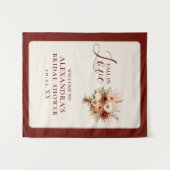 Wordt Verliefd Wilde Bloem Florale Boho Bruiloft F Wandkleed (Voorkant (horizontaal))