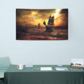 Wordt verzonden op Stormy Zee Spandoek (Beurs)