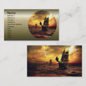 Wordt verzonden op Stormy Zee Visitekaartje (Voorkant / Achterkant)
