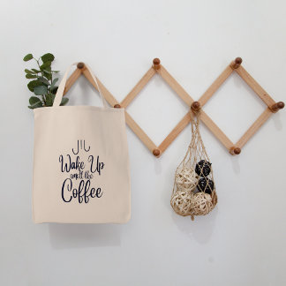 Wordt Wakker Ruik de Koffie Typografie Tote Bag