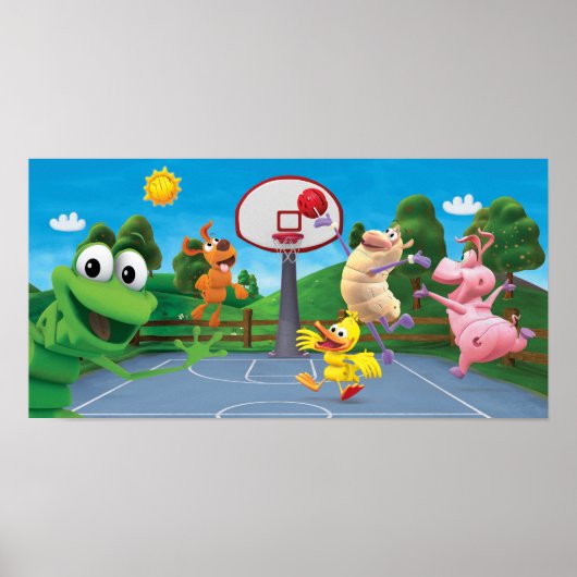 WordWorld Basketball-Poster Poster (Voorkant)