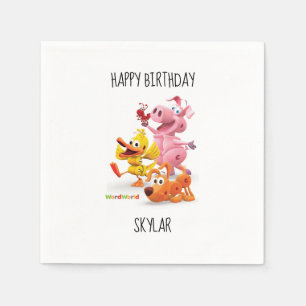 WordWorld  Birthday Napkin Servet