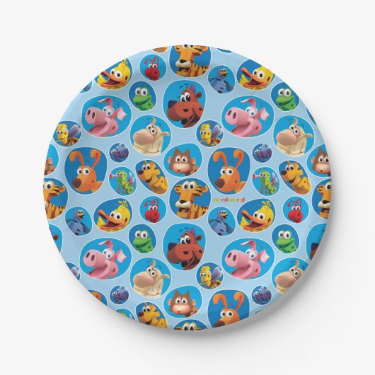 WordWorld Party-Bord Papieren Bordje (Voorkant)