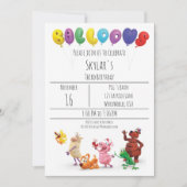 WordWorld Party uitnodigen Kaart (Voorkant)