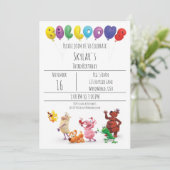 WordWorld Party uitnodigen Kaart (Staand voorkant)