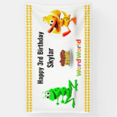 WordWorld  verjaardagstanner Spandoek (Verticaal)