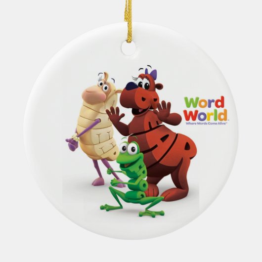 WordWorld WordFriends-Ornament Keramisch Ornament (Achterkant)