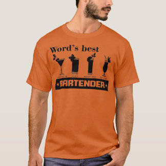 Wordx27s Best Bartender 2 T-shirt