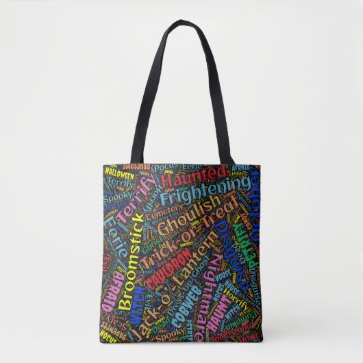 Wordy Halloween Tote Bag (Voorkant)