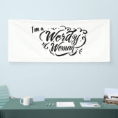 Wordy Woman Vinyl Banner 2.5'x6' (Beurs)