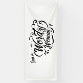Wordy Woman Vinyl Banner 2.5'x6' (Verticaal)