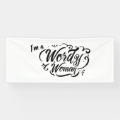 Wordy Woman Vinyl Banner 2.5'x6' (Horizontaal)