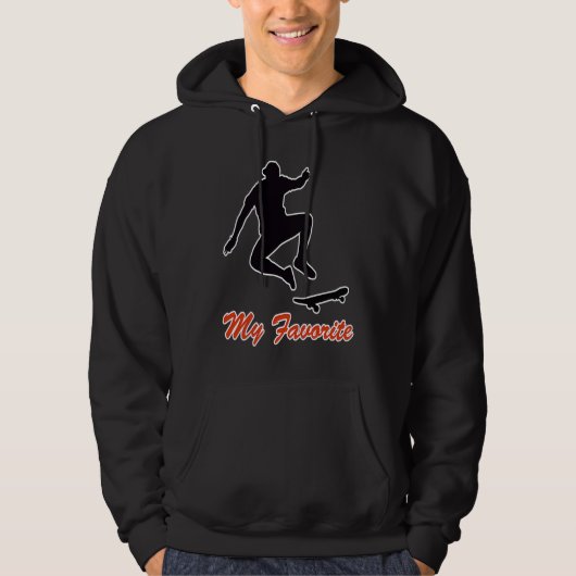 Work and life balance Favourite hobby skateboardin Hoodie (Voorkant)