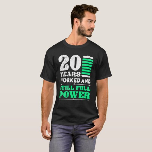 Work Anniversary 20 Years Of Company Anniversary T-shirt (Voorkant volledig)