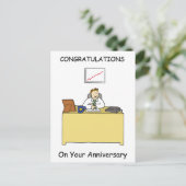 Work Anniversary Congratulations for Male Briefkaart (Staand voorkant)