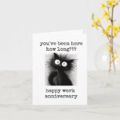 Work Anniversary, Funny, You've Been Here How Long Kaart (Gele Bloem)