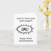 Work Anniversary, OMG, You've Been Here How Long Kaart (Gele Bloem)