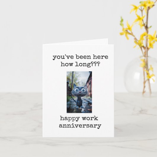 Work Anniversary, You've Been Here How Long, Funny Kaart (Gele Bloem)