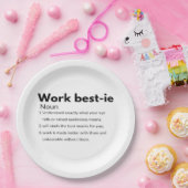 Work Bestie Boxy Papieren Bordje (Feest)