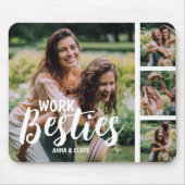 Work Bestie Gepersonaliseerd fotocollage Muismat (Voorkant)