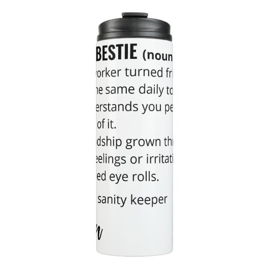 Work Bestie Ice Coffee Cup, Work Bestie Gift, Emot Thermosbeker (Voorkant)