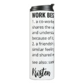 Work Bestie Ice Coffee Cup, Work Bestie Gift, Emot Thermosbeker (Gedraaid links)