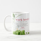 Work Bestie | Monogram Samenwerker Koffie-Mok Koffiemok (Links)